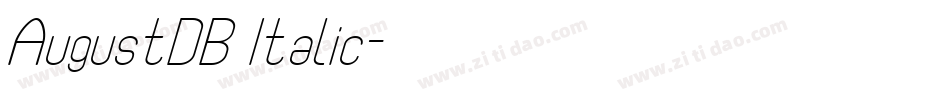 AugustDB Italic字体转换